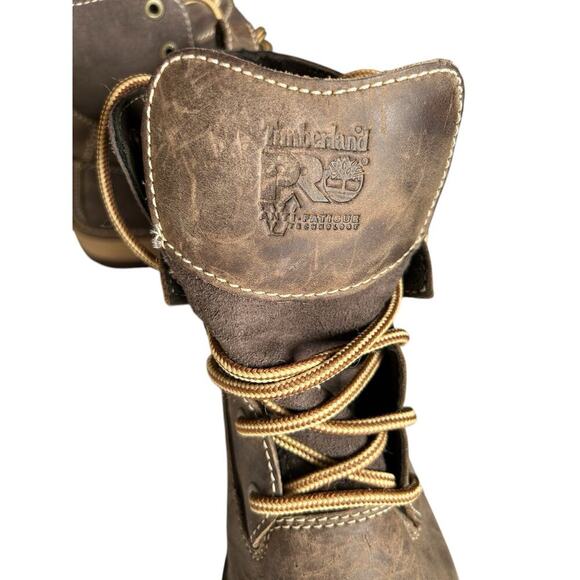 Timberland PRO Women's 8 Hightower Coffee Brown Round Alloy Toe Lace Up Boot - Picture 9 of 11